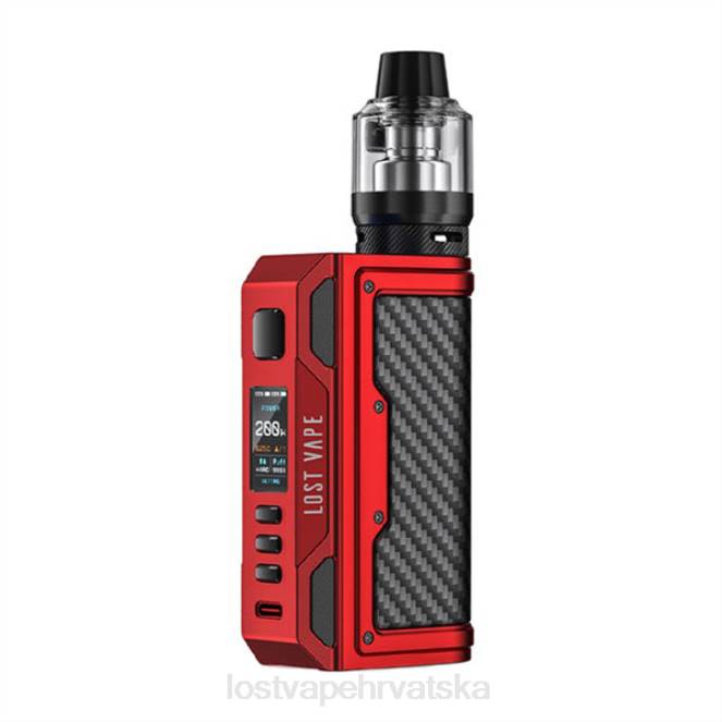 Lost Vape Thelema quest 200w komplet mat crvena/ugljična vlakna NHVB139 | Lost Vape Pods Near Me