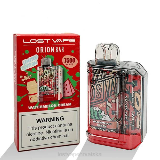 Lost Vape Orion šipka za jednokratnu upotrebu | 7500 dim | 18 ml | 50 mg krema od lubenice NHVB99 | Lost Vape Pods Near Me
